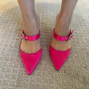 Pink Satin Women's Shoes